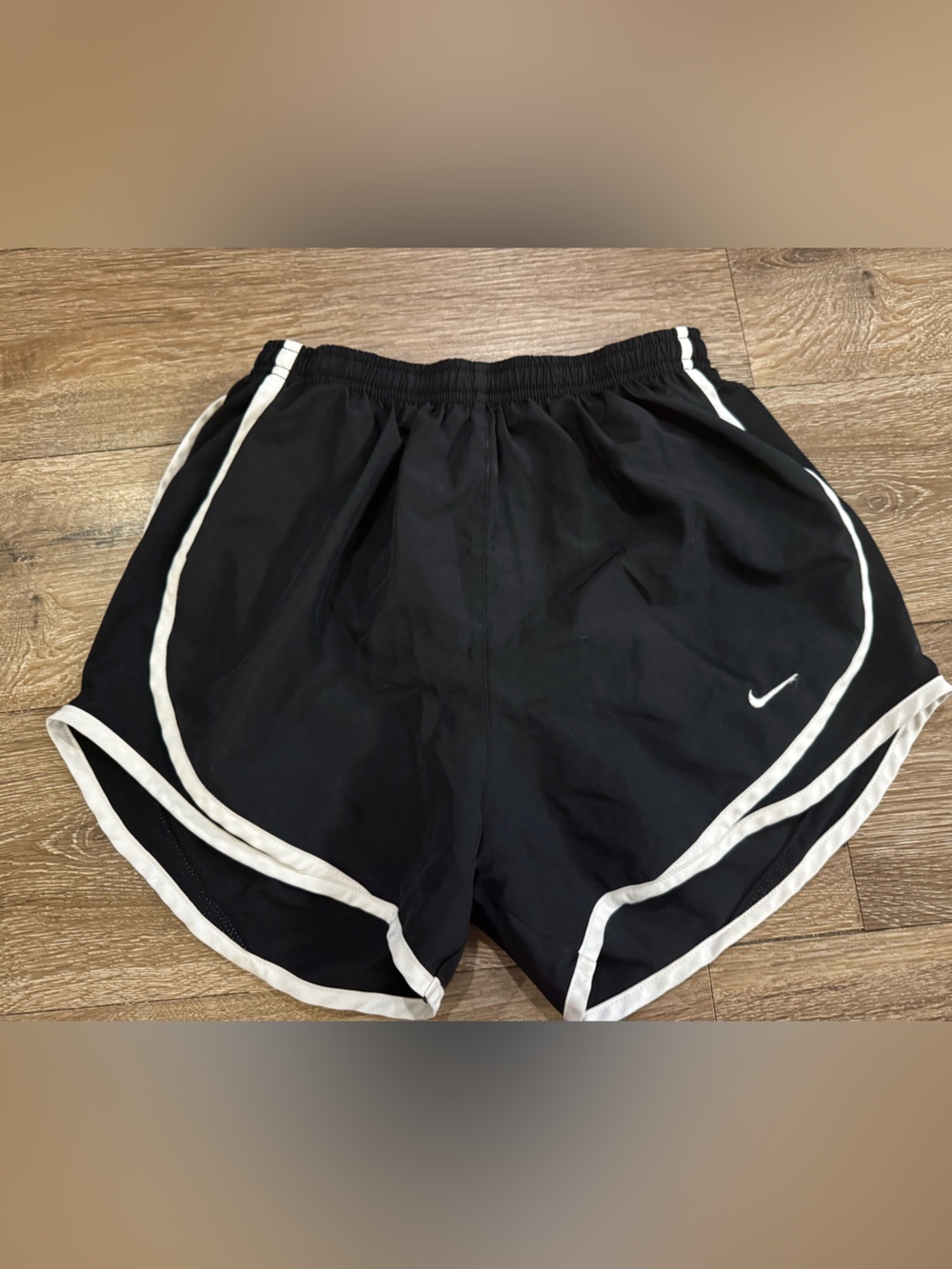 Nike Women's Black Athletic Shorts with White Trim XS